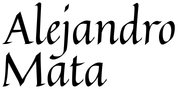 logo vertical Alejandro mata negro
